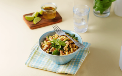 Pasta Salad with Tuna Arugula and Piquín Chile Vinaigrette